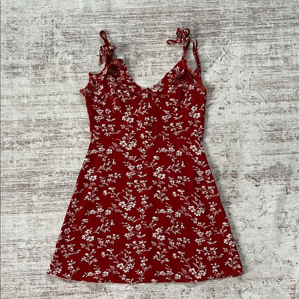 Zaful Red Floral Mini Dress